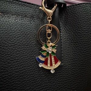 Festive Gold and Multicolor Keychain/Bag Charm